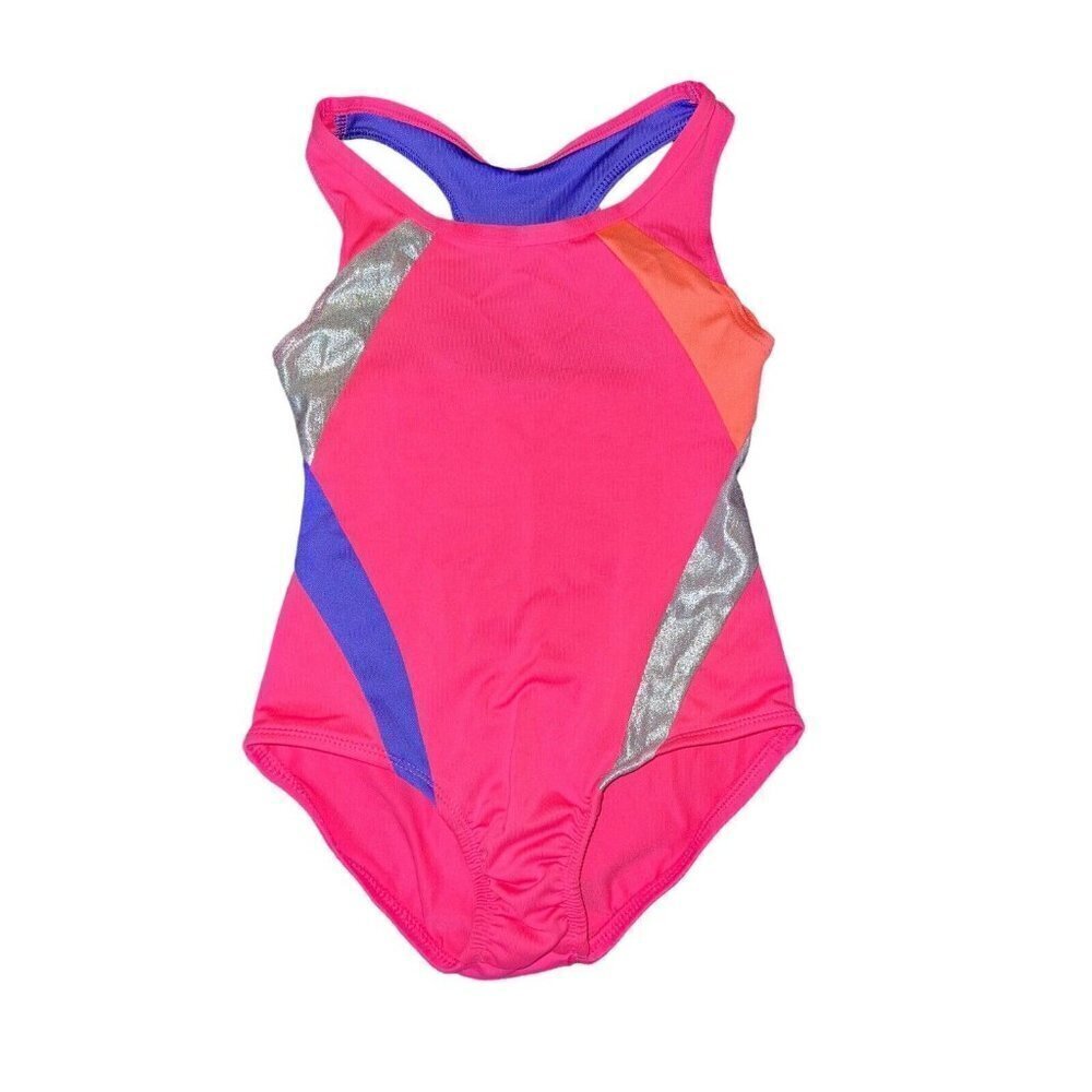 CIRCO Girls Dance Gymnastics Leotard Pink Multicolored Sz XS (4/5)